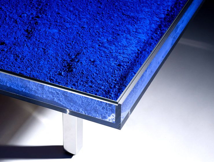 Yves Klein Creates an Outstanding Coffee Table Design | Yves Klein was the most influential, prominent, and controversial French artist to emerge in the 1950s. #coffeetable #centertable #interiordesign #homedecoration