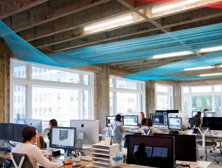 The New Look Of The Californian Design Agency | A multidisciplinary design team in Oakland, California got a new look by architecture practice Medium Plenty. #interiordesign #officedesign #homedecor #centertables #decorideas