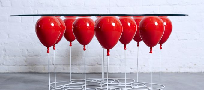 Go Up To The Clouds With This Balloon Table | Are you ready to go to the clouds through the clouds? #centertable #coffeetable #homedecor #livingroom #interiordesign