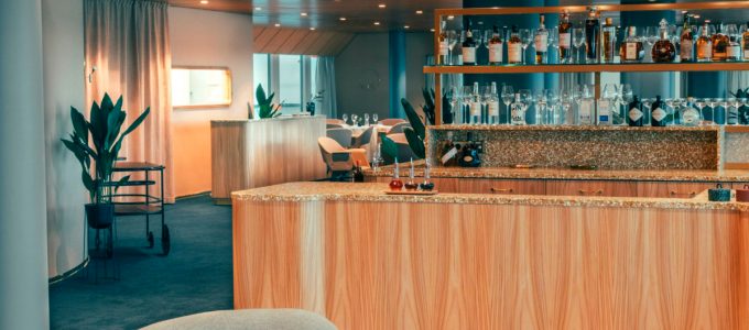 A Restaurant in Helsinki has a New Mid-Century Look | The Note Design Studio, based in Stockholm, renovated a Helsinki restaurant with beautiful pink combinations and a color scheme that truly honors the building's features. #colortrends #interiordesign #centertables #midcentury #midenturydesign